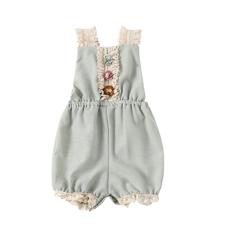Newborn Baby Girls Boutique Clothing Sleeveless Cotton Baby Rompers