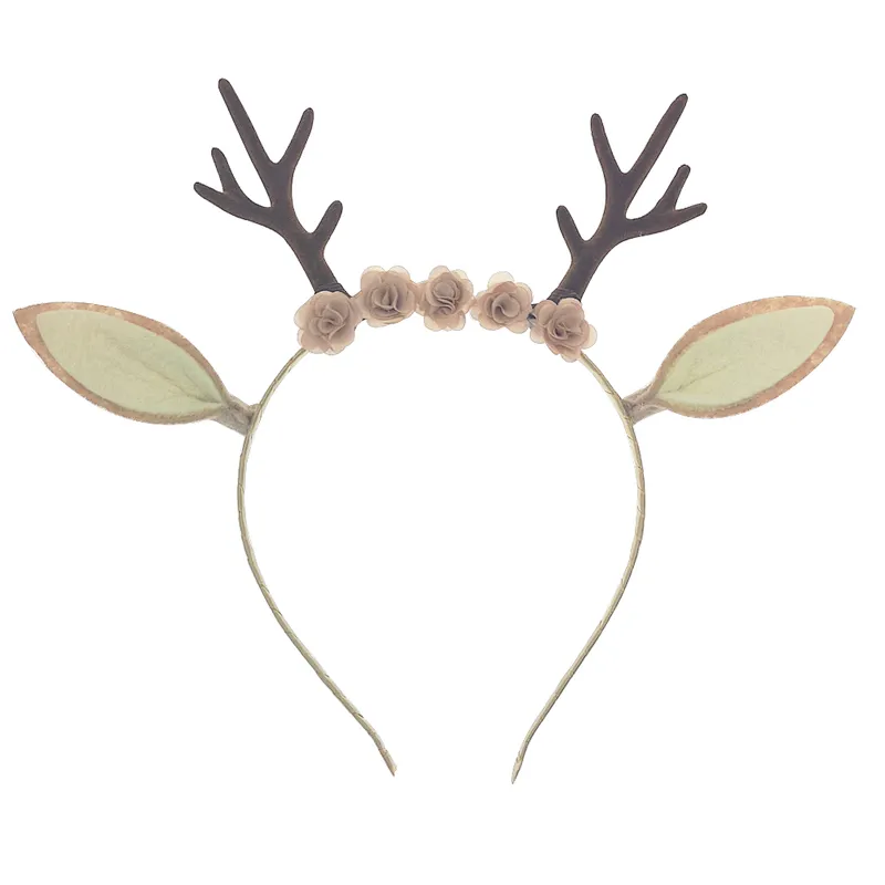 Party Flower Decoration  Animal Headband Custom Christmas Cat Ears Deer Antler Headband