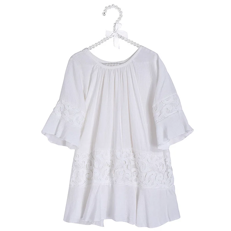 New items 2019 spring tunic midi elegant girls dress