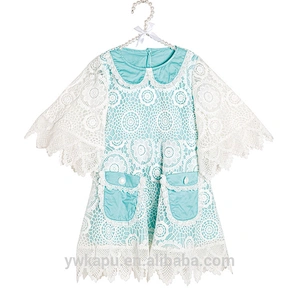 Girls Party Dress Lace Covered Cotton Party Dress For Spring Children Frocks Designs