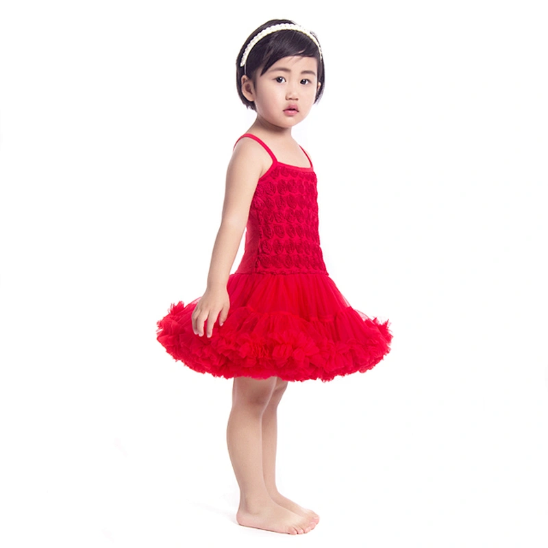 Wholesale factory direct sale kids dress baby rosette skirt for little girl