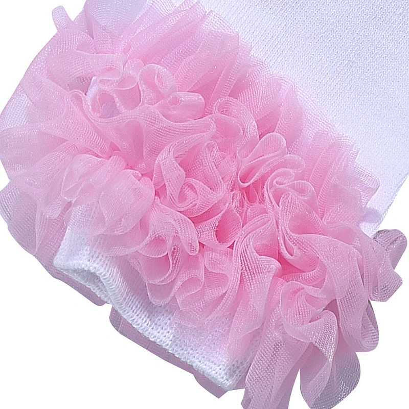 Cute Toddler Leg Warmers with Gold Heart Print and Icing Ruffles Tutu Design