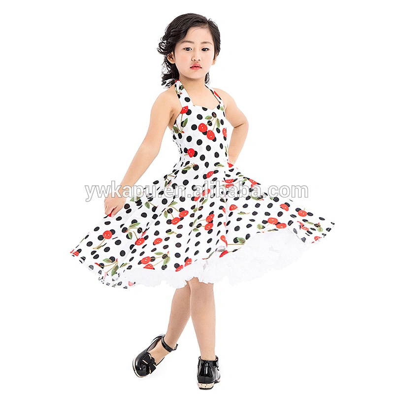 Children fancy vintage floral girl dresses little girls cotton summer dresses
