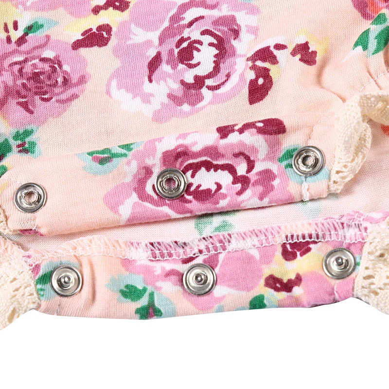 2019 Summer Baby Romper Suit Newborn Baby Girl Floral Print Romper Jumpsuit