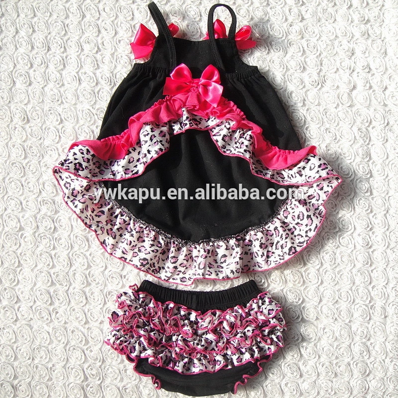 Boutique cotton swing set outfit for baby girl, kids wear cotton outfit in stock made in China
