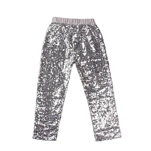Children Girls Sparkly Sequin Leggings for Kids Dancewear, Disco or Hip Hop Pants