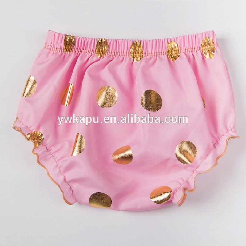 2018 Newborn fashion gold polka dot baby bloomer girl clothes soft baby bloomer underwear wholesale bloomer