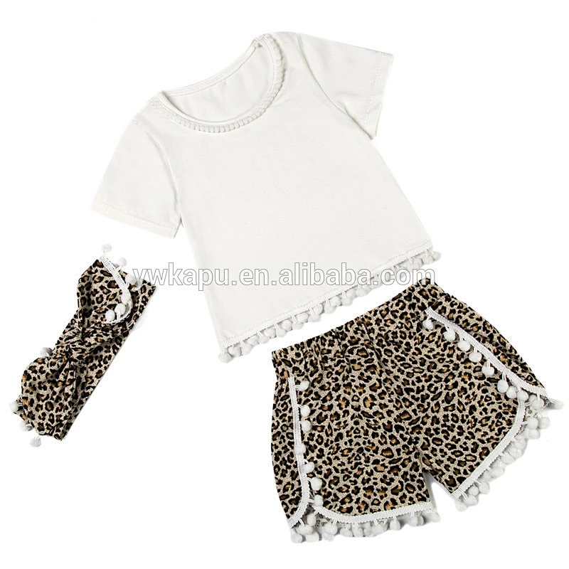 Wholesale baby clothing sets kids clothing baby pompom romper baby clothing