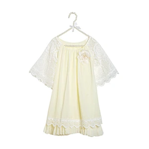 2018 Summer Cotton Beautiful Children Top Boutique Girls Party Dress Pearl Tunic Kids Baby Girl Dresses Wholesale
