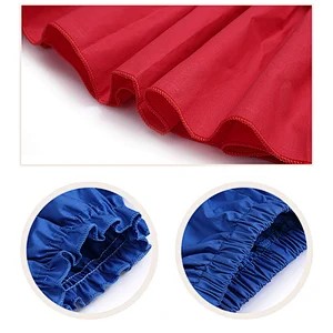 2018 new designs strap red dress with white bow and blue short baby girls fourth of July boutique outfits