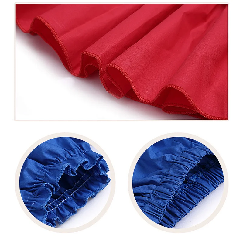 2018 new designs strap red dress with white bow and blue short baby girls fourth of July boutique outfits
