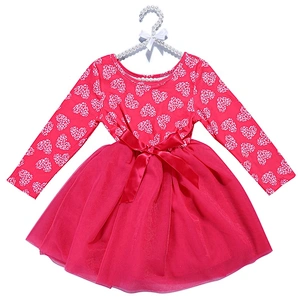 2019 Newest Spring Dress for Kids Girls Plus Size Long Sleeve Tulle Dress