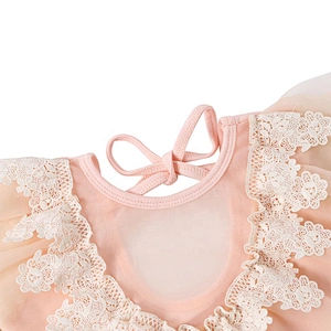 Infant and Toddler Breathable Cotton Lace Long Sleeve Spring and Autumn Baby Jumpsuit Rompers