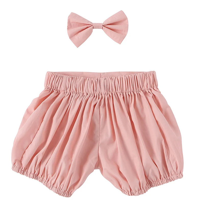 Unique kids clothes children boutique clothing 2 piece girl shorts with bow