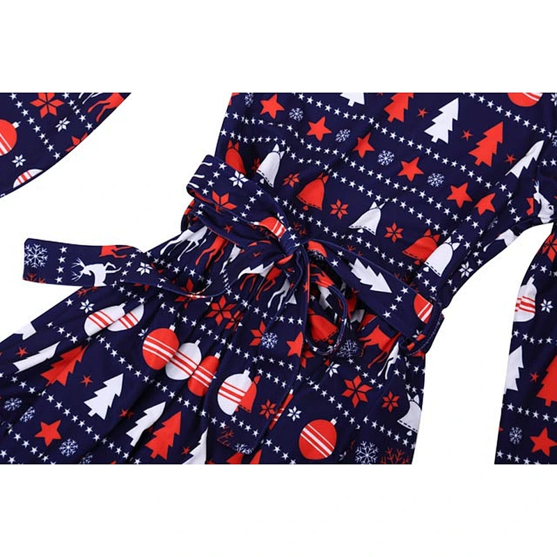 Wholesale Top Quality Girls Christmas Ruffle High-low Dress