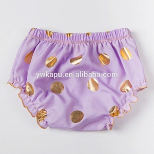 2018 Newborn fashion gold polka dot baby bloomer girl clothes soft baby bloomer underwear wholesale bloomer