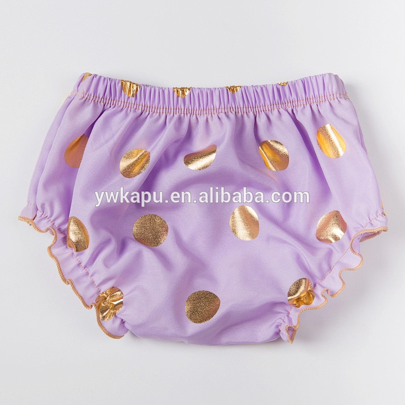2018 Newborn fashion gold polka dot baby bloomer girl clothes soft baby bloomer underwear wholesale bloomer
