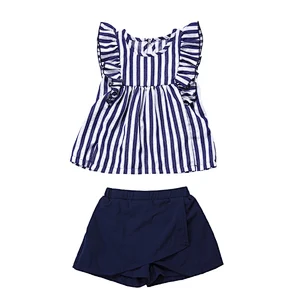Wholesale children's boutique clothing baby girl summer outfit kids clothes set