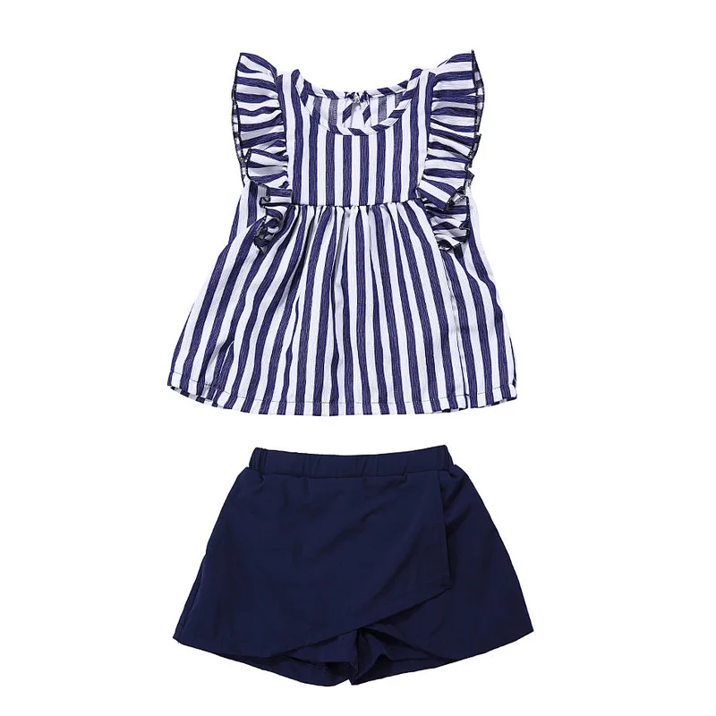 Wholesale children's boutique clothing baby girl summer outfit kids clothes set