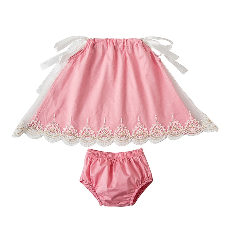New Design Spring baby girl Lace outfit Lovely Kids Clothes Set Wholesale Children's Boutique Clothing