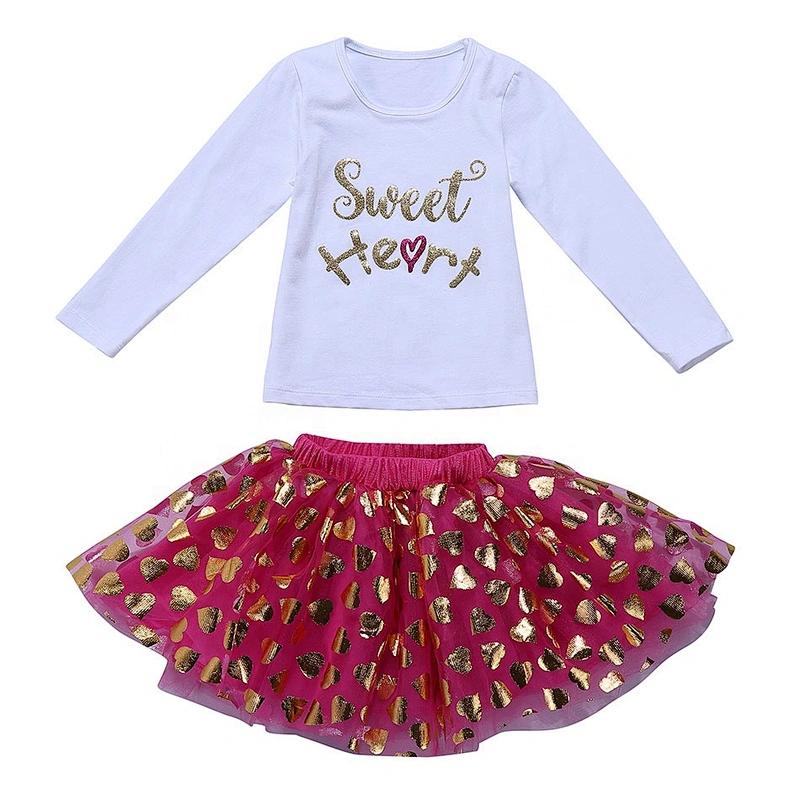 2019 Spring Newest Design Tutu Skirts Sets for Kids Girls 2-8T