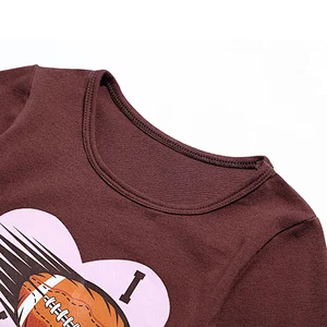 Children Boys Cute Football Print Cotton Long Sleeve T Shirt