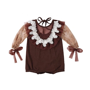 Newborn Baby Boutique Clothing Baby Lace Romper