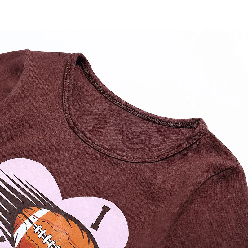 Lovely Football Pattern Autumn Children's Boutique Clothing Set