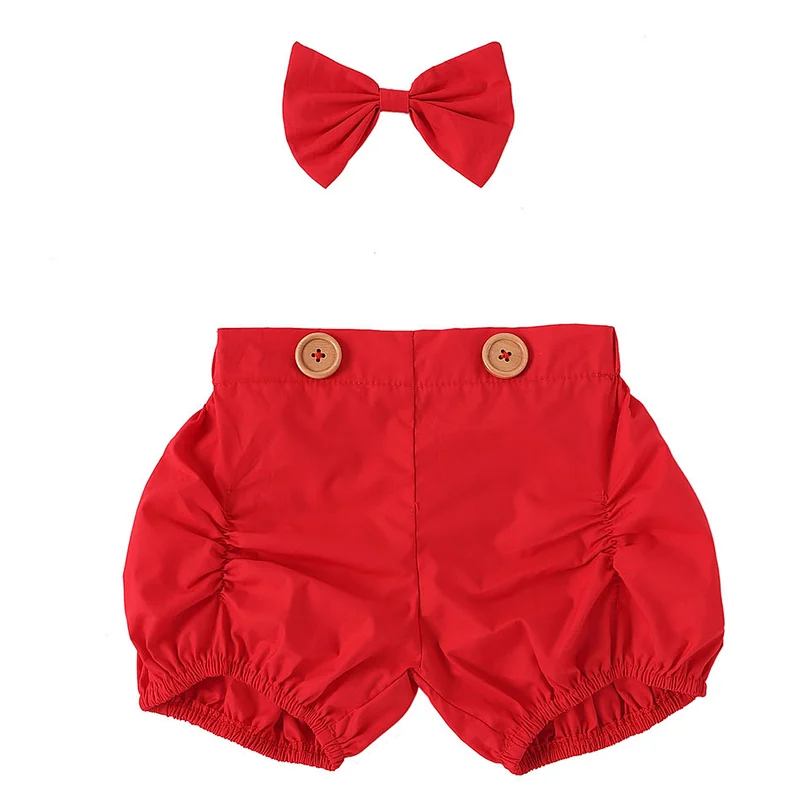Latest design baby girl clothes children boutique clothing 2 piece shorts with bow
