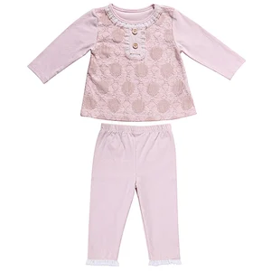 2019 Wholesale Boutique  Baby  Girls 2 Pieces Cotton Sweet Outfits Summer Printed Set