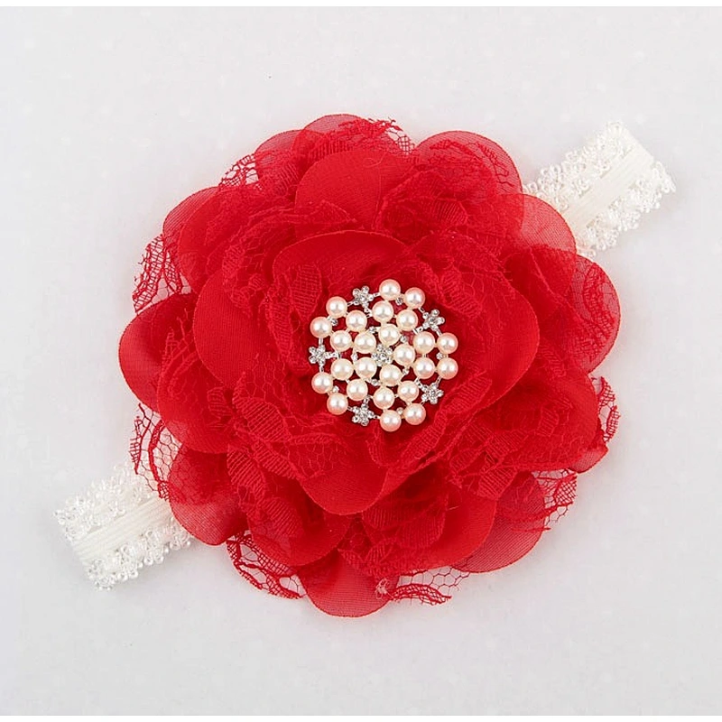 Baby Accessories Elastic Flower Headband for Baby Girls