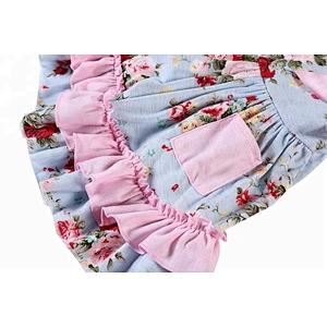 Fashion cotton floral printed outfits baby girl swing outfits made in China
