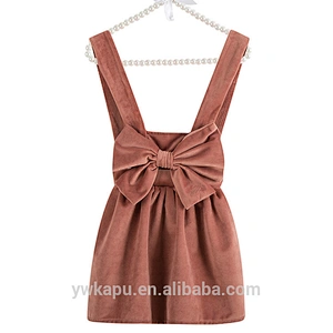 Girl's Pure Cashmere Like Bell Knitted Soft Strap Dress For Children