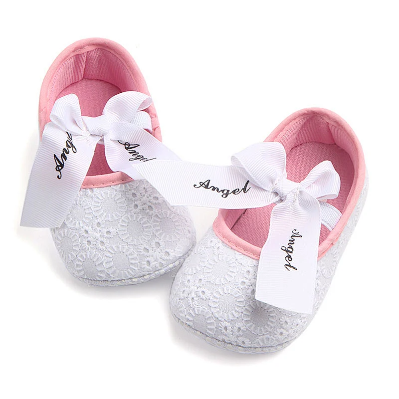 Wholesale Manufacture Newborn Cotton Baby Girl  Shoes Bow Princess Toddler Shoes