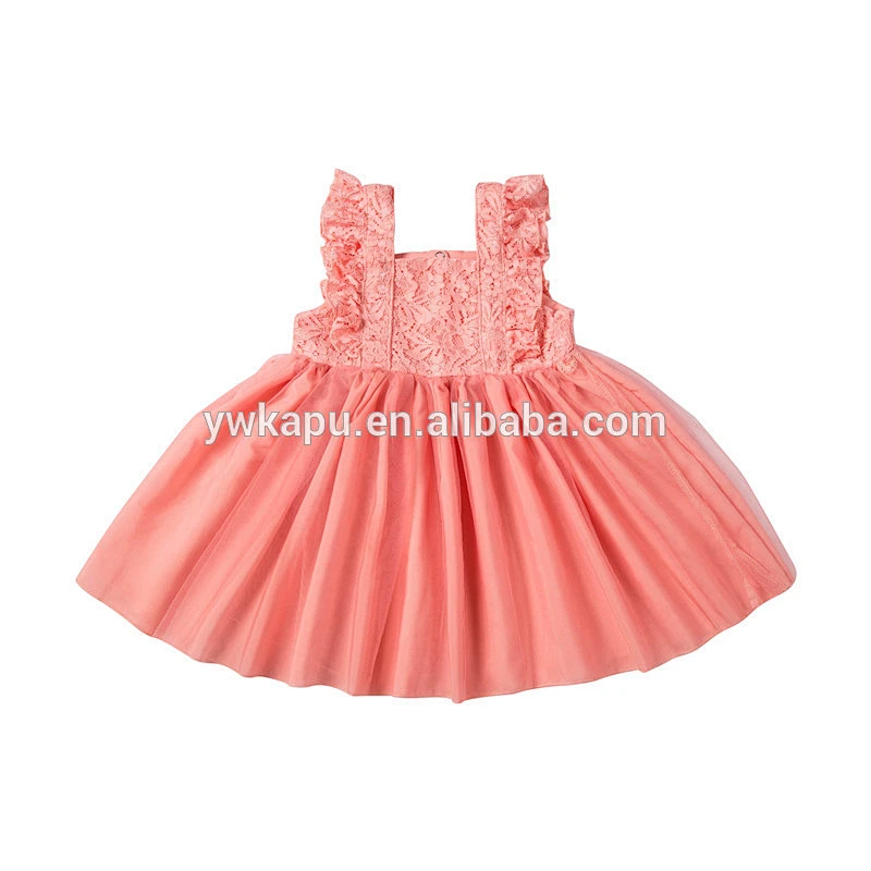 2018 latest design wholesale boutique fashion variety summer short-sleeved lace seaside bella girl dress