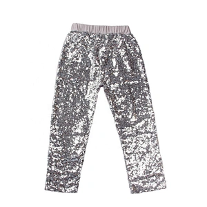 Fashionable Kids Girls Hip-hop Dance Pants with Red Sequins Design
