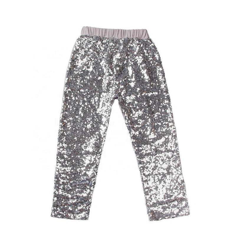 Fashionable Kids Girls Hip-hop Dance Pants with Red Sequins Design