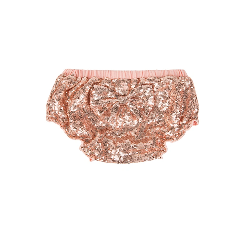 Modern european style charm baby girl bow knot lantern pattern sequin shorts