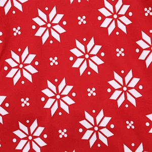 2018 Fall Fancy Snow Flake Print Kids Girls Red T Shirt