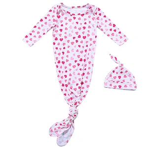 The Arrows of Love Pattern Baby Girls One-piece Pajama Sets