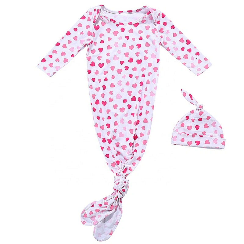 The Arrows of Love Pattern Baby Girls One-piece Pajama Sets