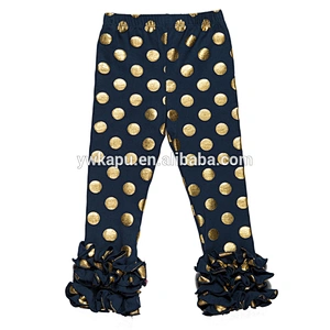 High Quality Baby Ruffle Pants Little Children Polka Dot Pants Christmas Cotton Pants 2018
