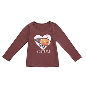 Lovely Football Print Cotton Long Sleeve Children's T-shirt
