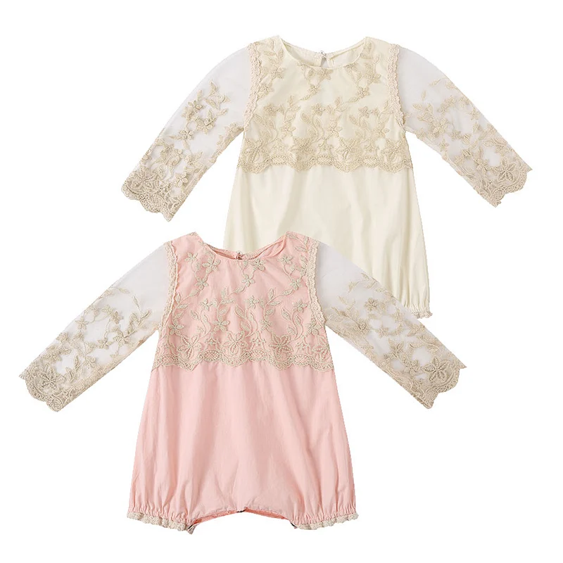 2018 Wholesale New Design Cheap Baby Clothes Long Sleeve Baby Girl Romper