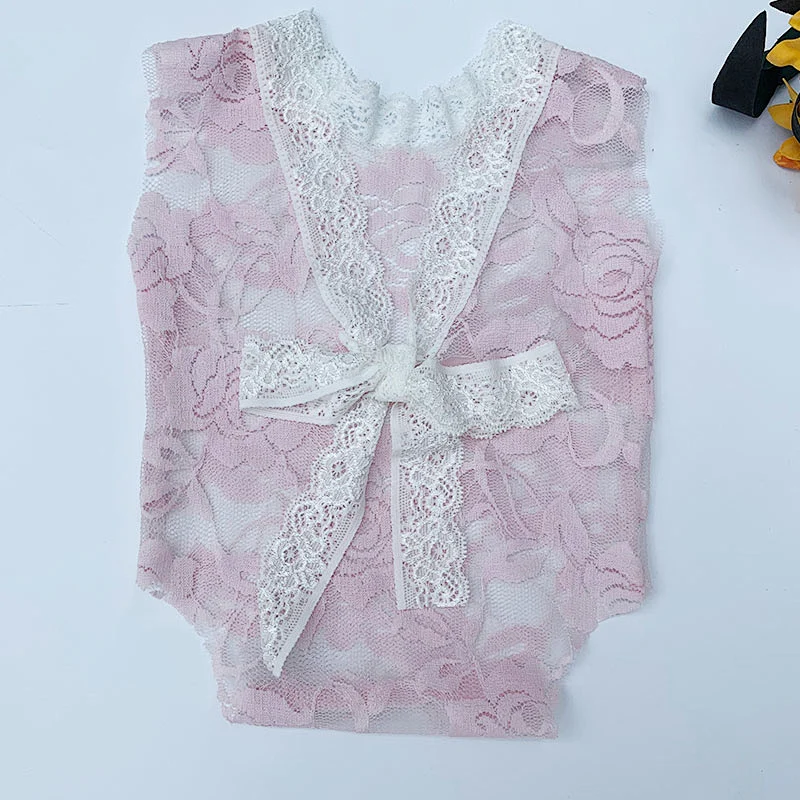 Newborn Infant Baby  Girls Lace Bow  Bodysuits Romper Photo Shoot Princess rompers Clothes