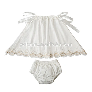 2018 spring newborn baby girl lace swing set dress and underwear outfit
