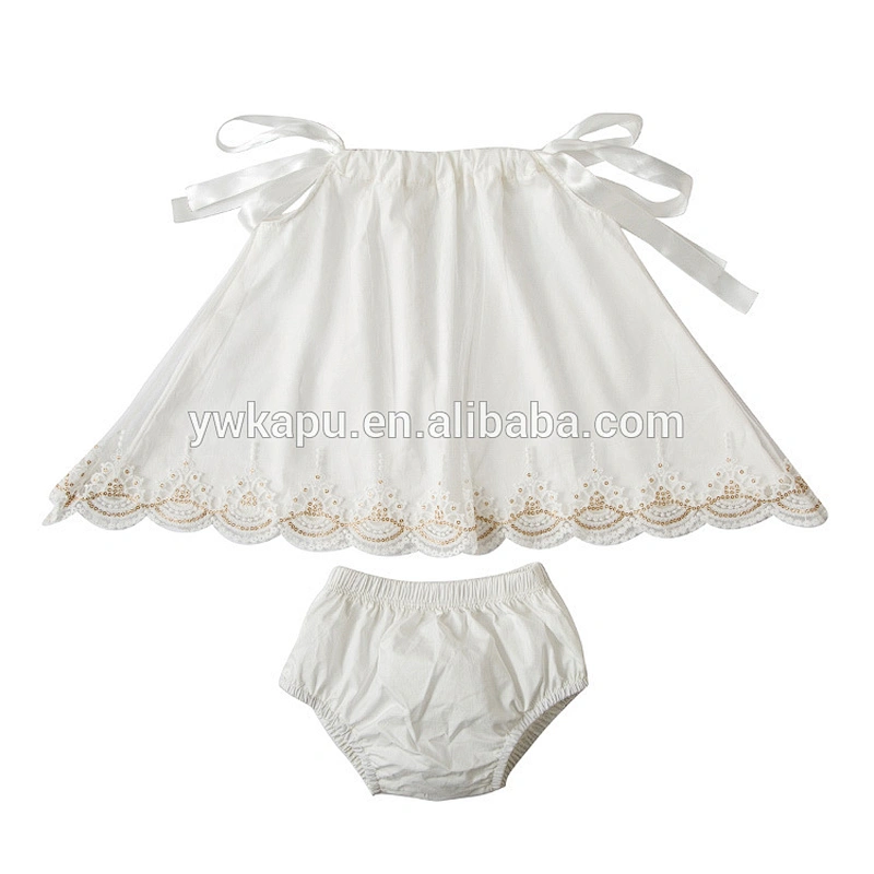 2018 spring newborn baby girl lace swing set dress and underwear outfit