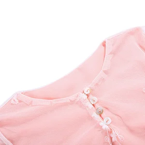 2019 New Design  Whosale Children Spring Dress Pink  Lace Princess Party  Top  For  Girl
