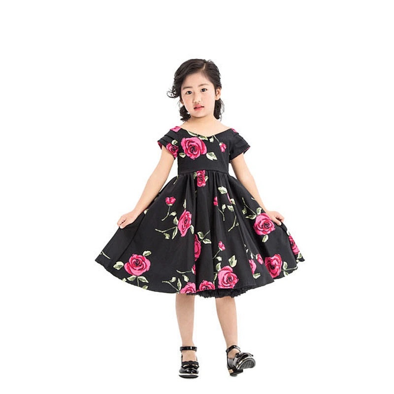 Vintage Design Wholesale Baby Girls Princess Dress Girls Long Puffy Party Dress