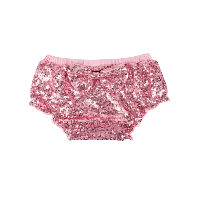 Modern european style charm baby girl bow knot lantern pattern sequin shorts